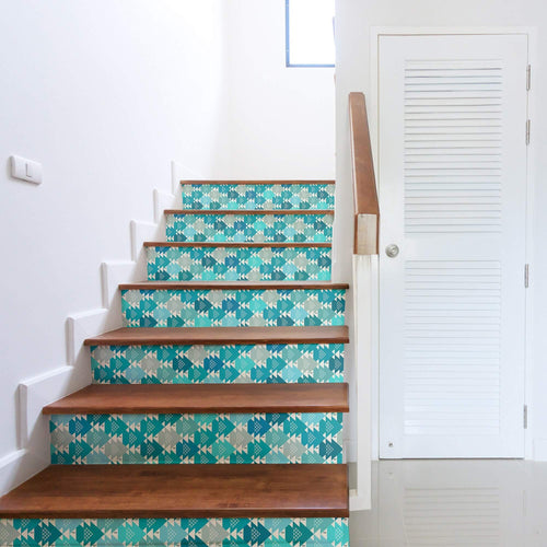 Green and Silver Fish Nautical Peel and Stick Removable Wallpaper 7151