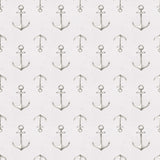 Grey Illustration Nautical Peel and Stick Removable Wallpaper 8599