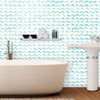 White and Blue Watercolor Nautical Peel and Stick Removable Wallpaper 3127