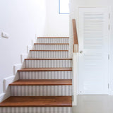 Grey and White Striped Nautical Peel and Stick Removable Wallpaper 9211