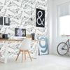 Navy Fish Nautical Peel and Stick Removable Wallpaper 8098