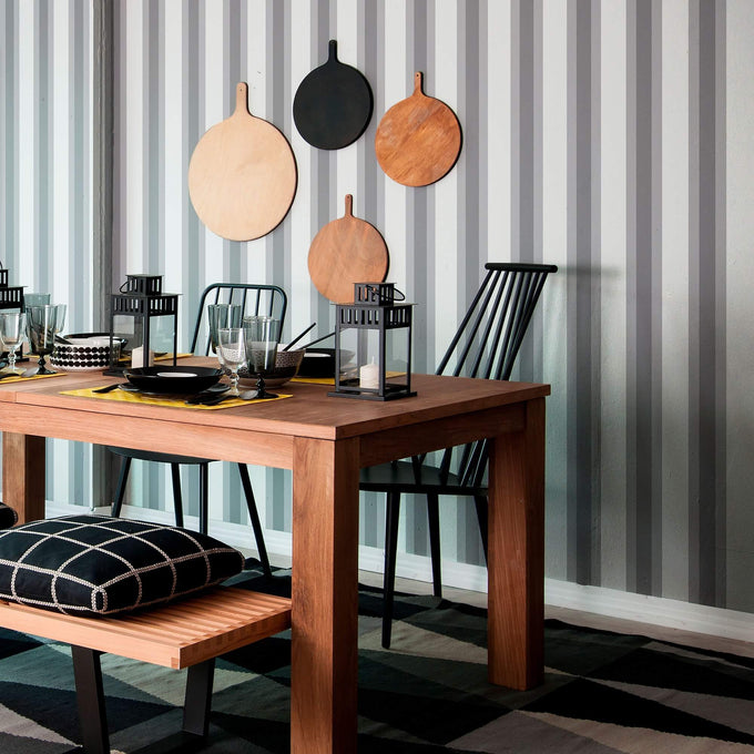 Silver and Grey Retro Peel and Stick Removable Wallpaper 1920