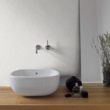 White and Beige Striped Peel and Stick Removable Wallpaper 8807