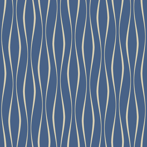 Blue Lines Peel and Stick Removable Wallpaper 1473