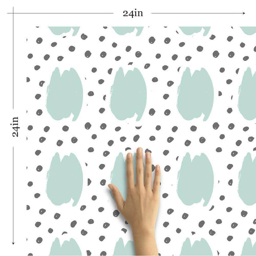 Mint Green Texture Teens Peel and Stick Removable Wallpaper 0831