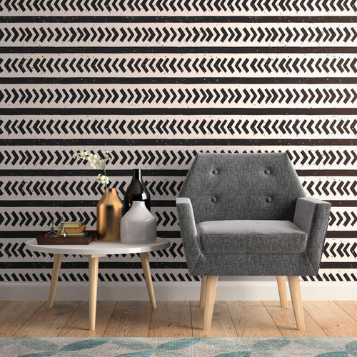 Charcoal and Gray Geometric Teens Peel and Stick Removable Wallpaper 2959