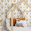 White and Yellow Teens Peel and Stick Removable Wallpaper 5135