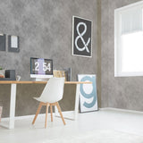 White and Grey Faux Marble Texture Peel and Stick Removable Wallpaper 0756