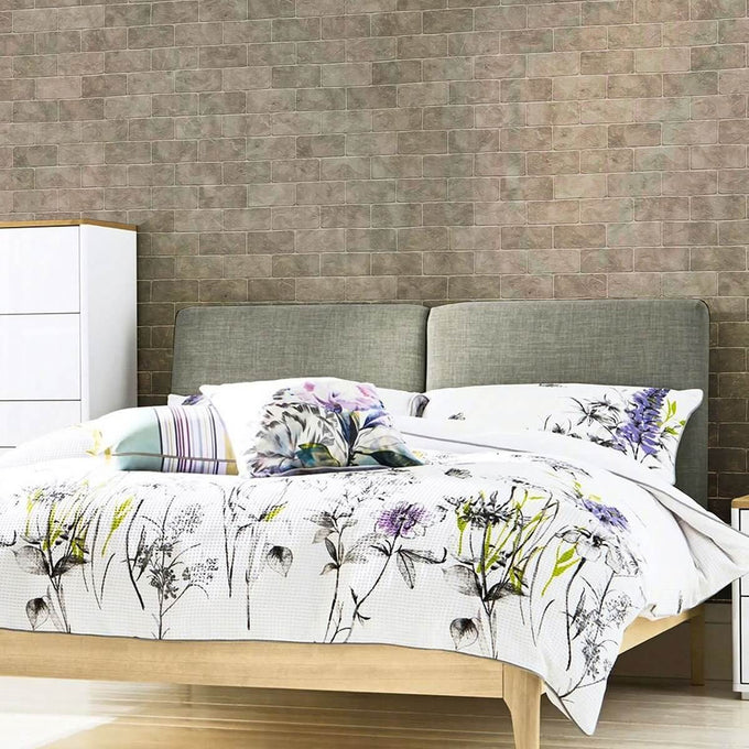 Charcoal Brick Imitation Peel and Stick Removable Wallpaper 5286