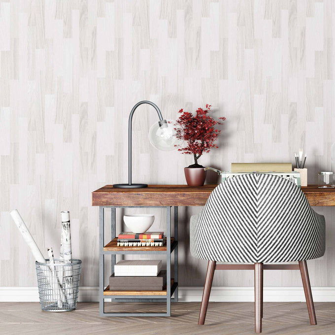 Grey Wood Peel and Stick Removable Wallpaper 6838