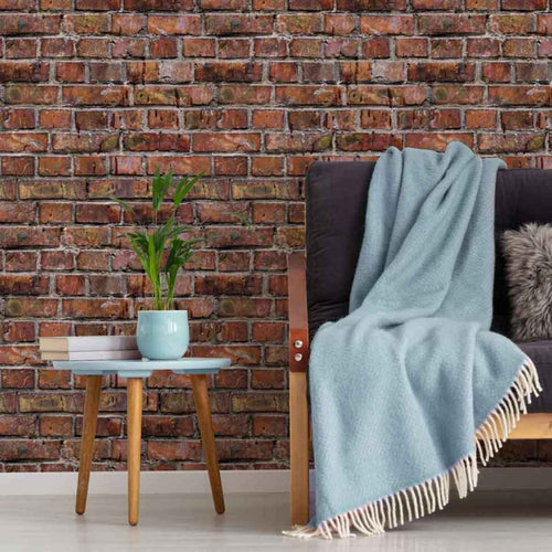 Red Brick Texture Peel and Stick Removable Wallpaper 8331