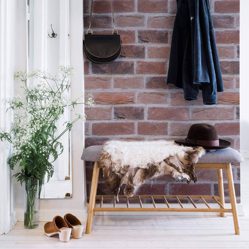 Red Brick Peel and Stick Removable Wallpaper 0656