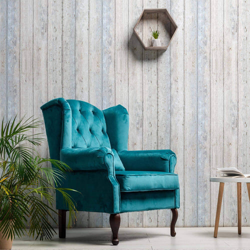 Grey Faux Wood Peel and Stick Removable Wallpaper 6815