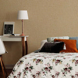 Brown Burlap Peel and Stick Removable Wallpaper 8053