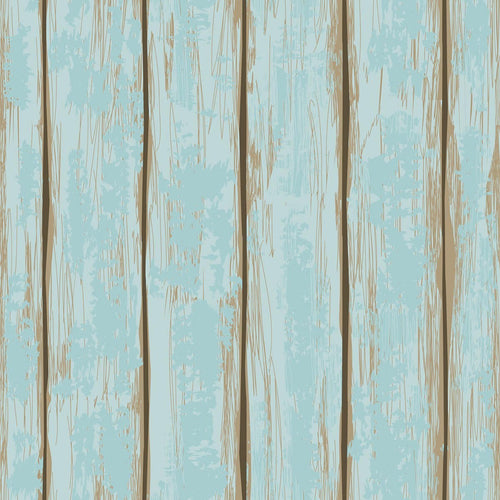 Turquoise Faux Wood Peel and Stick Removable Wallpaper 8825