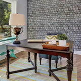 Brown and Grey Stone imitation Peel and Stick Removable Wallpaper 4205