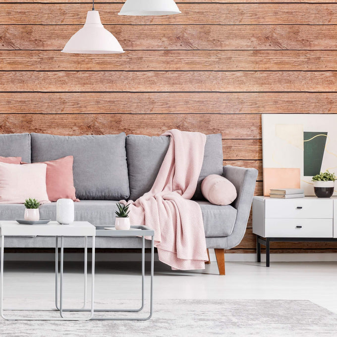 Brown Shiplap Peel and Stick Removable Wallpaper 289a