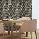 Bronze and Black Abstract Texture Peel and Stick Removable Wallpaper 0625