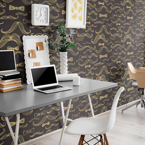 Yellow Fashion Themed Peel and Stick Removable Wallpaper 1578