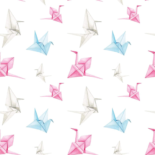 White and Pink Asian Themed Peel and Stick Removable Wallpaper 9390