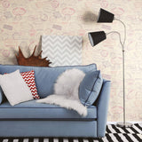 Brown Travel Themed Peel and Stick Removable Wallpaper 3851