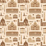Brown Travel Themed Peel and Stick Removable Wallpaper 3473