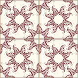 Merlot Bohemian Tile Adhesive Peel and Stick Removable Wallpaper 030h