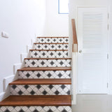 Charcoal Geometric Tile Adhesive Peel and Stick Removable Wallpaper 3914