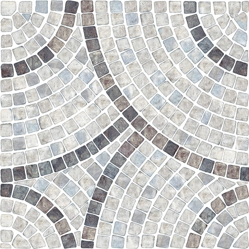 Grey Mosaic Tile Adhesive Peel and Stick Removable Wallpaper 0374