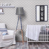 White Geometric Tile Adhesive Peel and Stick Removable Wallpaper 2049