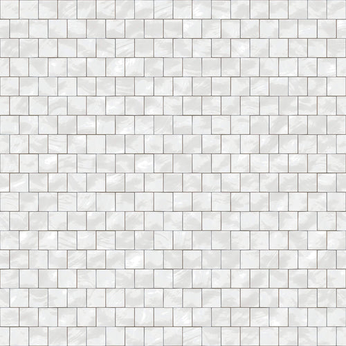White Geometric Tile Adhesive Peel and Stick Removable Wallpaper 3460