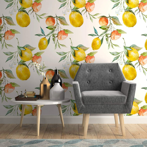 Yellow Vintage Tile Adhesive Peel and Stick Removable Wallpaper 5267