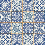 Blue Global Tile Adhesive Peel and Stick Removable Wallpaper 1165