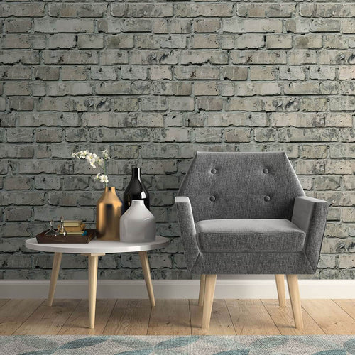 Turquoise Brick Texture Peel and Stick Removable Wallpaper 8923