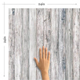 Blue and Green Faux Wood Peel and Stick Removable Wallpaper