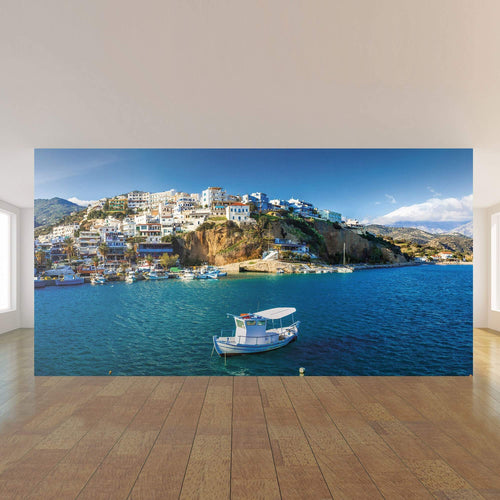 Blue City Landscape Peel and Stick Removable Wall Mural 0986