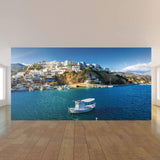 Blue City Landscape Peel and Stick Removable Wall Mural 0986