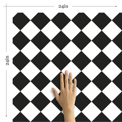 Black and White Checkered Peel and Stick Removable Wallpaper