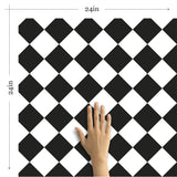 Black and White Checkered Peel and Stick Removable Wallpaper