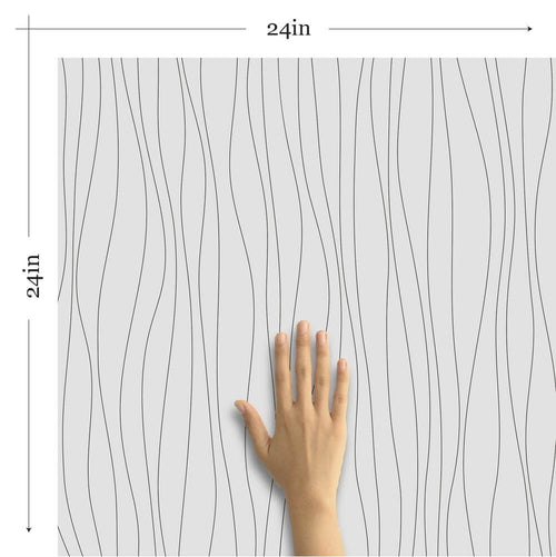 Black Vertical Peel and Stick Removable Wallpaper