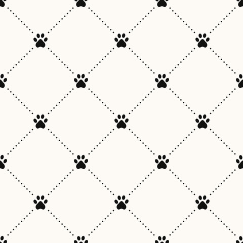 Black and White Dog Peel and Stick Removable Wallpaper