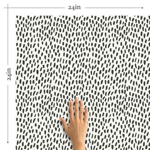 Black and White Animal Peel and Stick Removable Wallpaper