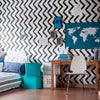 Black Stripes Teens Peel and Stick Removable Wallpaper