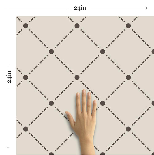 Beige Geometric Basic Peel and Stick Removable Wallpaper