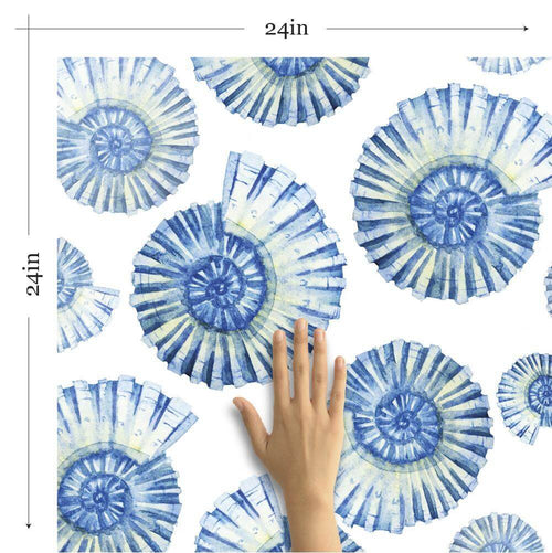 Blue and White Nautical Peel and Stick Removable Wallpaper