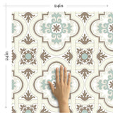 Aqua Global Tile Adhesive Peel and Stick Removable Wallpaper