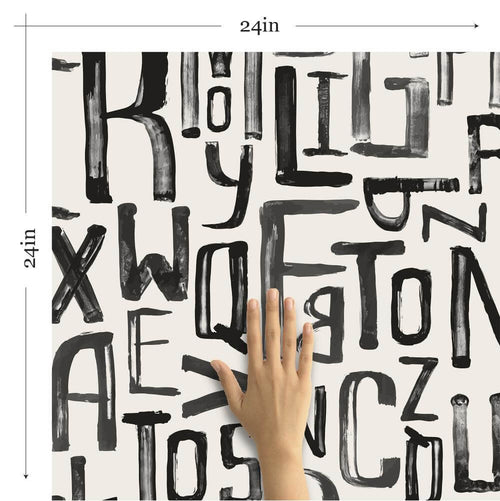 Black and White Art Deco Themed Peel and Stick Removable Wallpaper