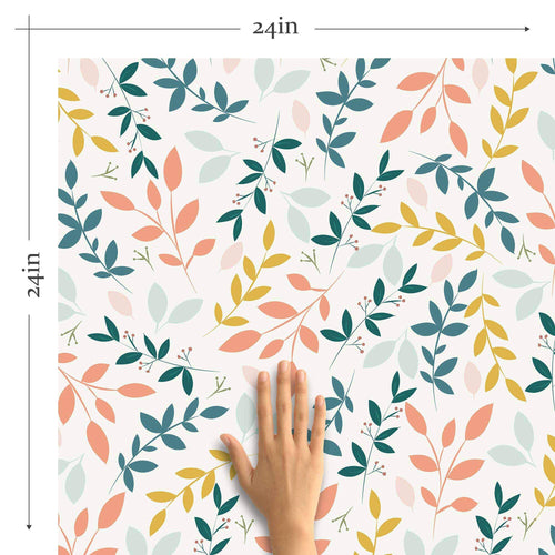 A simple solution for monotonous spaces, this vibrant floral wallpaper is brimming with feel-good vibes!