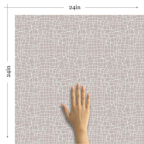 Beige Lines Basic Peel and Stick Removable Wallpaper