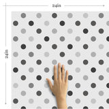 Black and Grey Geometric Baby Peel and Stick Removable Wallpaper